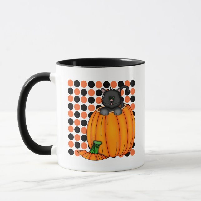 Halloween Cat T-shirts and Gifts Mug (Left)