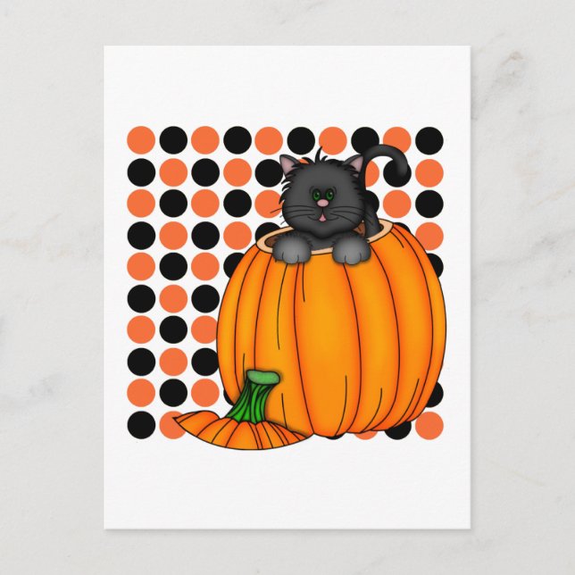Halloween Cat T-shirts and Gifts Postcard (Front)