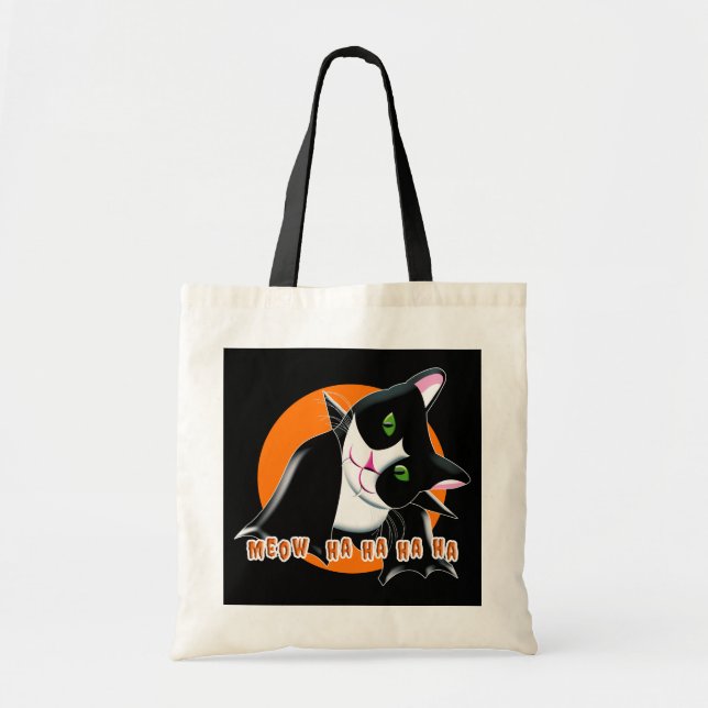 Halloween Cat Tote Bag (Front)
