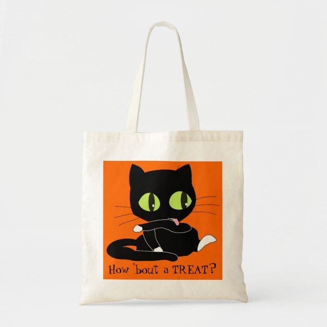 Halloween Cat Trick or Treat Bag (Front)