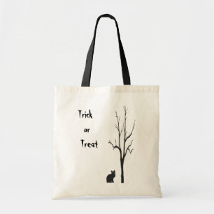 Halloween Cat under Tree Tote Bag