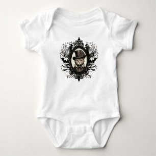 Halloween Cat, Vampire Cat, lady fangs Baby Bodysuit