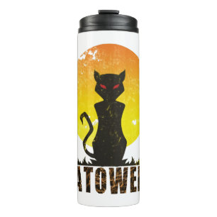 Halloween Catoween Thermal Tumbler