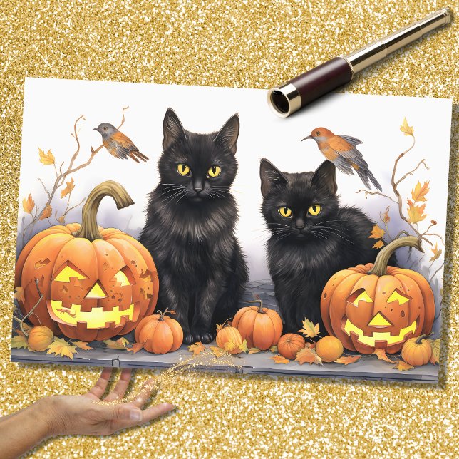 Halloween Cats 4 Decoupage Paper (Creator Uploaded)