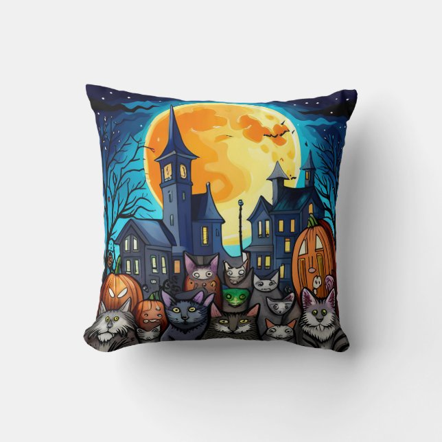 Halloween cats cushion (Front)