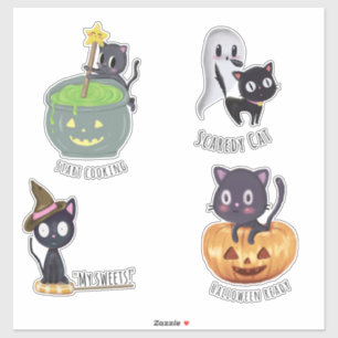 Halloween Cats custom cut vinyl stickers