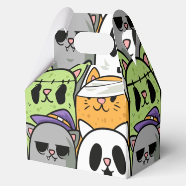 Halloween Cats Favour Box (Front)