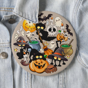 Halloween Cats Funny Party 6 Cm Round Badge