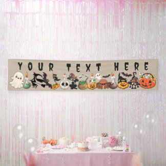 Halloween Cats Funny Party Banner