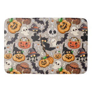 Halloween Cats Funny Party Bath Mat