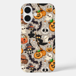 Halloween Cats Funny Party iPhone 16 Case