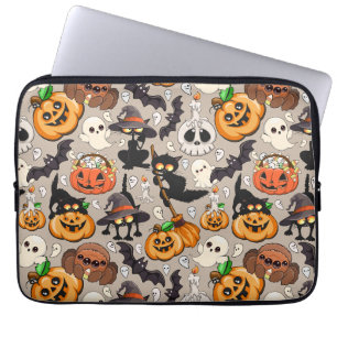 Halloween Cats Funny Party Laptop Sleeve