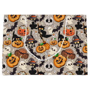 Halloween Cats Funny Party Large Gift Bag