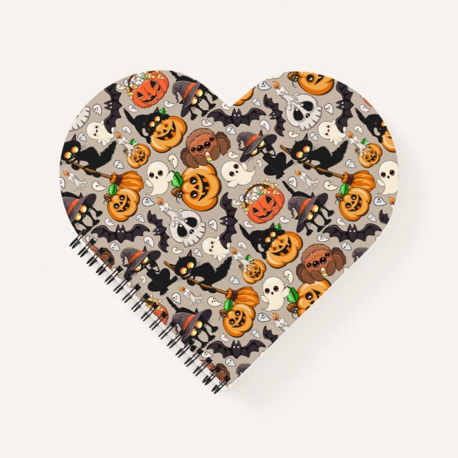 Halloween Cats Funny Party Notebook (Front)