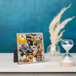 Halloween Cats Funny Party Plaque