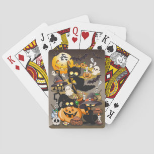 Halloween Cats Funny Party Playing Cards