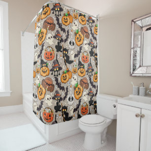Halloween Cats Funny Party Shower Curtain