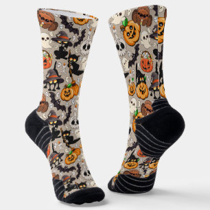Halloween Cats Funny Party Socks