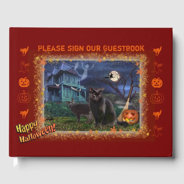 Halloween Cats Guest Book (Front)