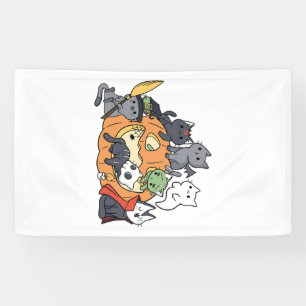 Halloween Cats Kittens Banner