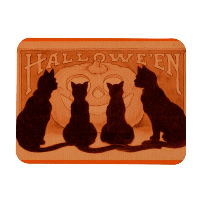 Halloween Cats Magnet (Horizontal)