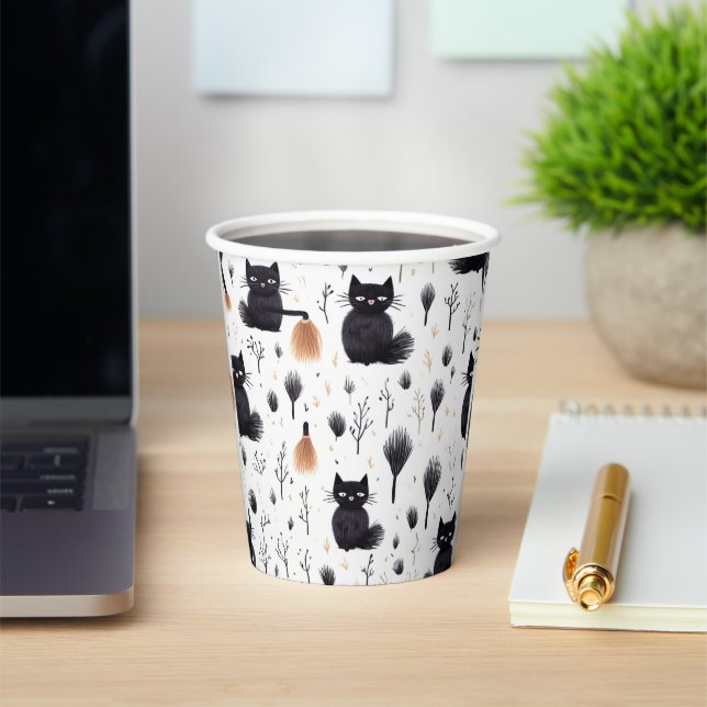 Halloween Cats Paper Cups (Insitu)