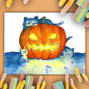 Halloween Cats Postcard