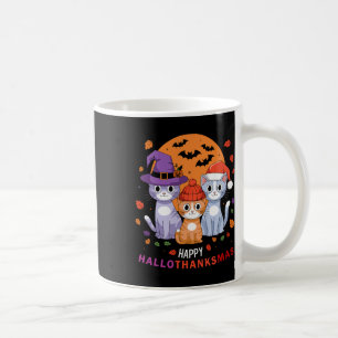 Halloween Cats Thanksgiving Christmas Happy Hallot Coffee Mug