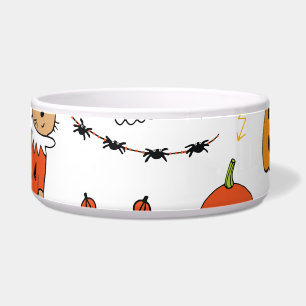 Halloween Cats Vintage Line Pattern
