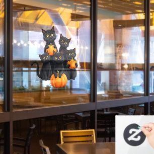 Halloween Cats Window Cling