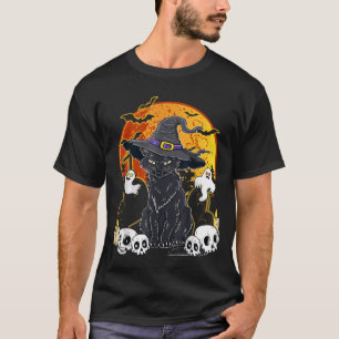 Halloween Cats With Witch Hat Costume Hat Tee Hocu