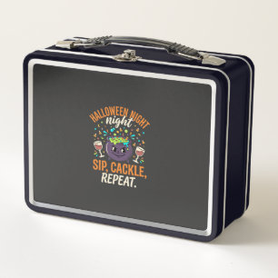 Halloween Cauldron Party Cheers Metal Lunch Box