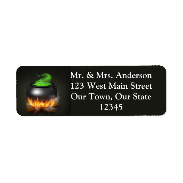Halloween Cauldron Return Address  Label Return Address Label (Front)