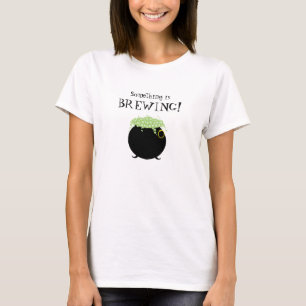Halloween Cauldron Witch Stew Something is Brewing T-Shirt
