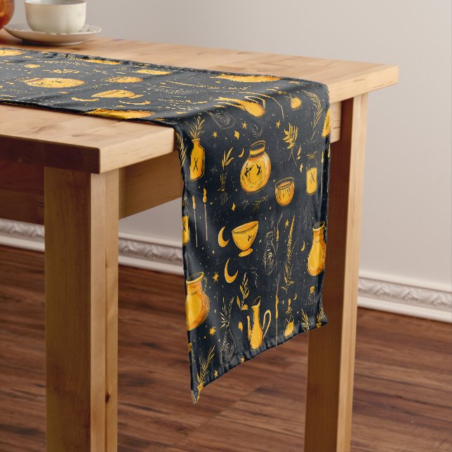 Halloween Cauldrons And Potions  Short Table Runner (In Situ)