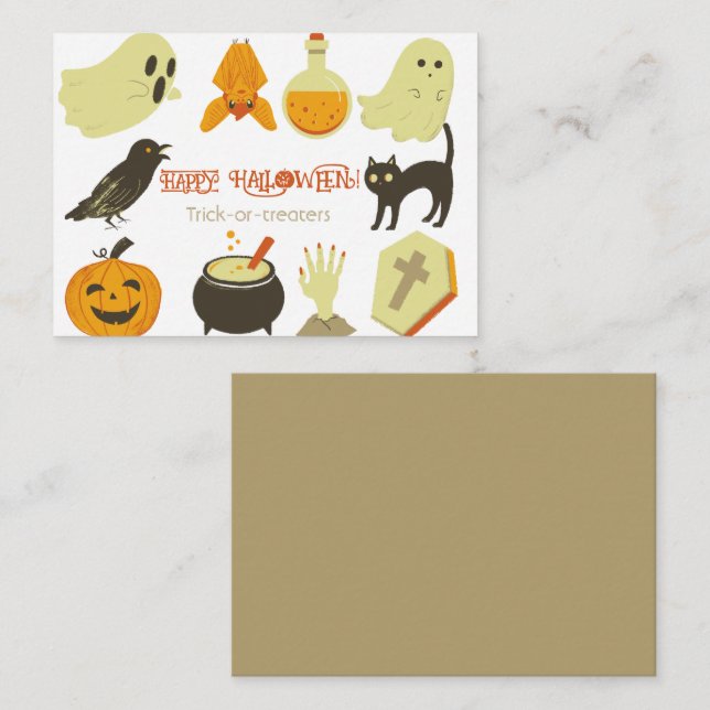 Halloween Celebration Cards  (Front/Back)
