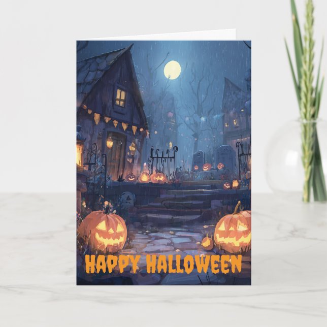 Halloween Celebration Holiday Card (Front)