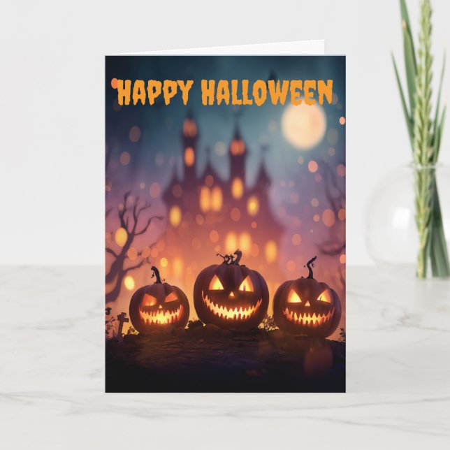 Halloween Celebration Holiday Card (Front)