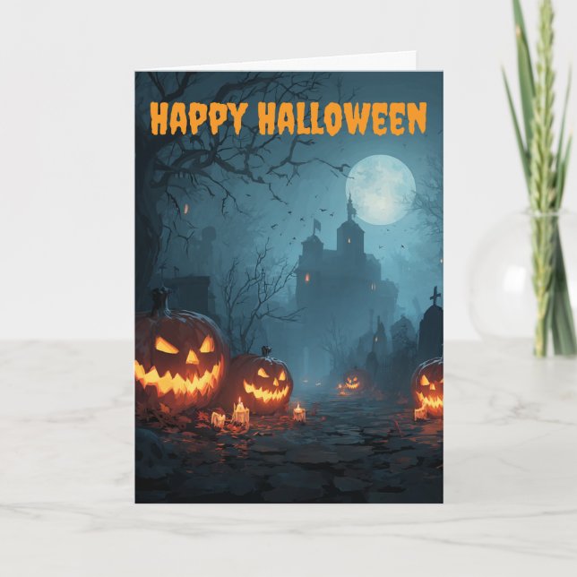 Halloween Celebration Holiday Card (Front)