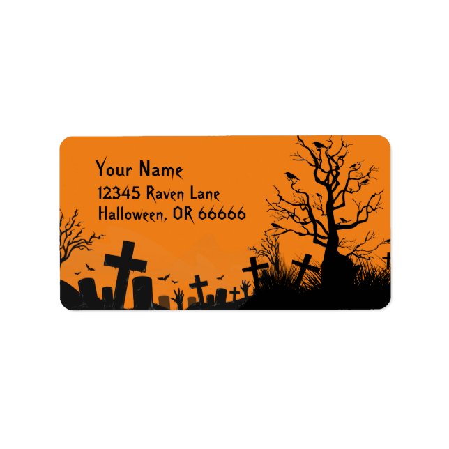Halloween Cemetery Label (Front)
