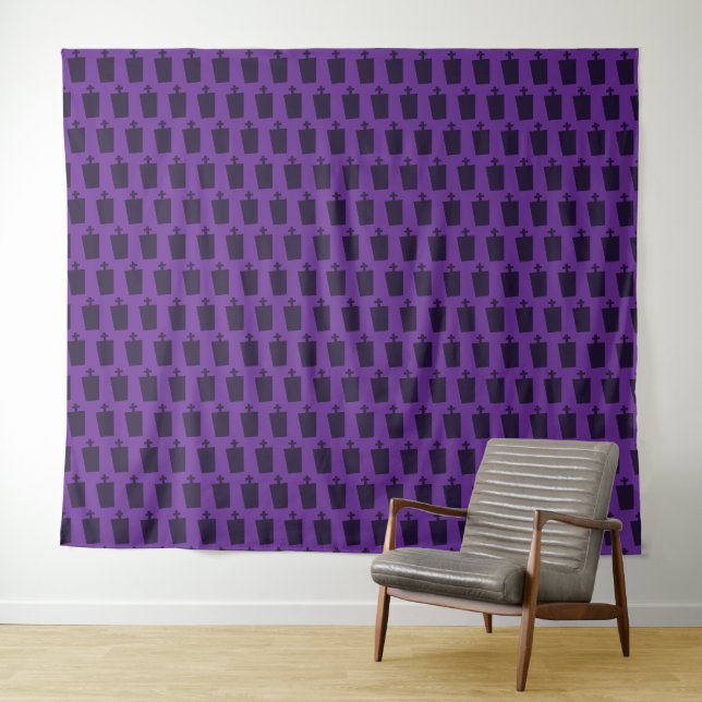 halloween cemetery tapestry (In Situ (Horizontal))