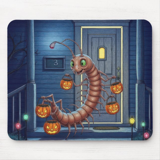 Halloween Centipede Mouse Pad (Front)