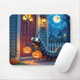 Halloween Centipede Trick or Treating Mouse Pad
