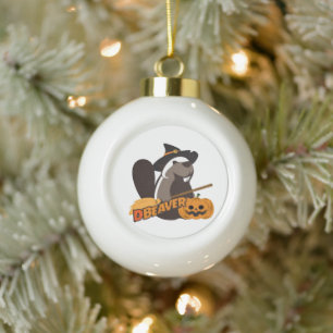 Halloween ceramic ball christmas ornament