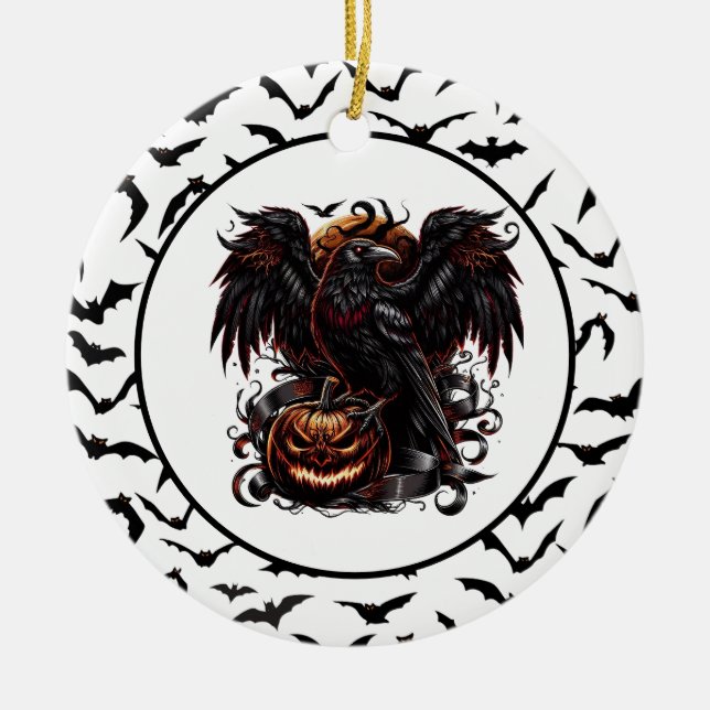 Halloween  ceramic ornament (Front)