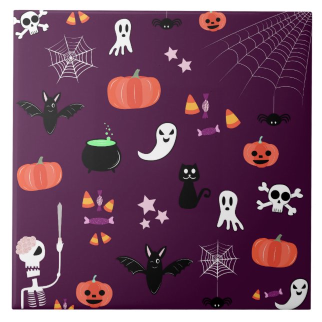 Halloween Ceramic Tile (Front)