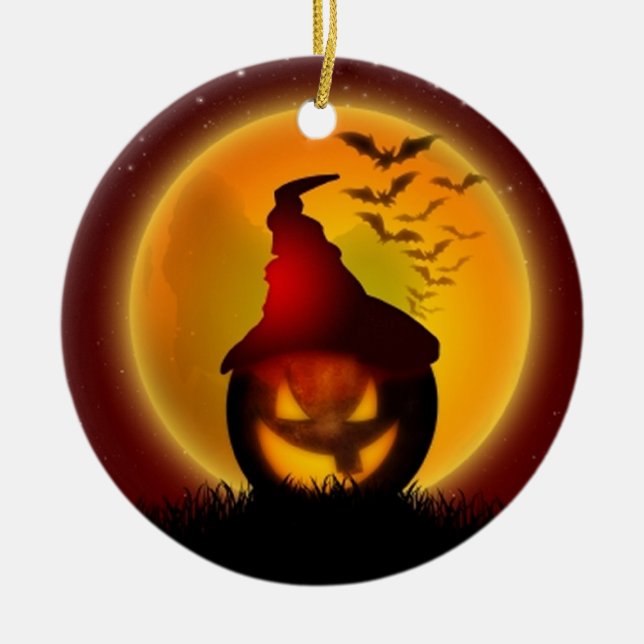 Halloween Ceramic Tree Decoration (Front)