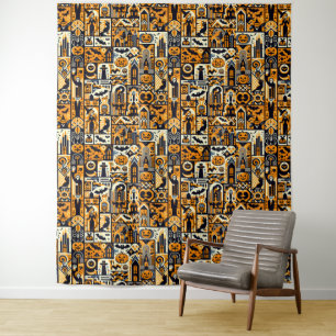 Halloween Characters Backdrops Tapestry