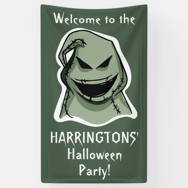 Halloween Characters custom text banner 1/4 (Vertical)