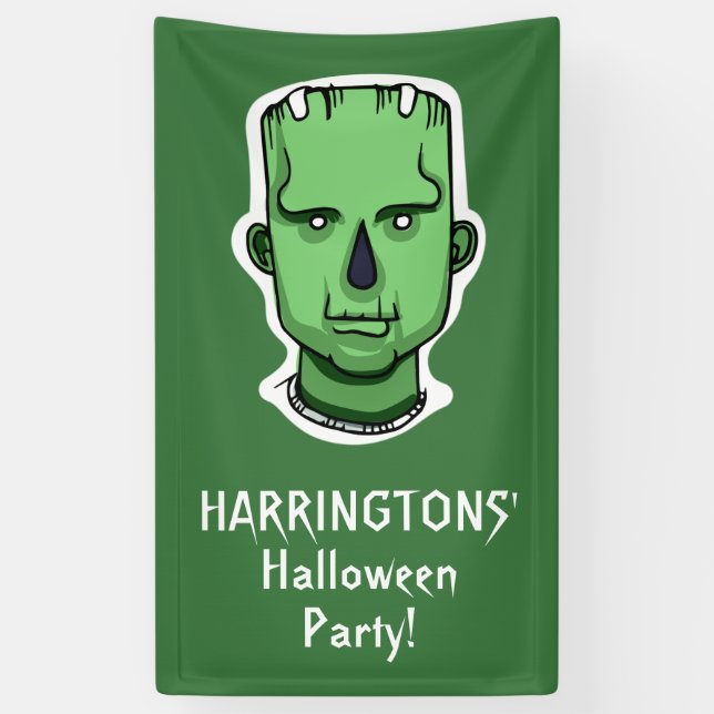 Halloween Characters custom text banner 3/4 (Vertical)